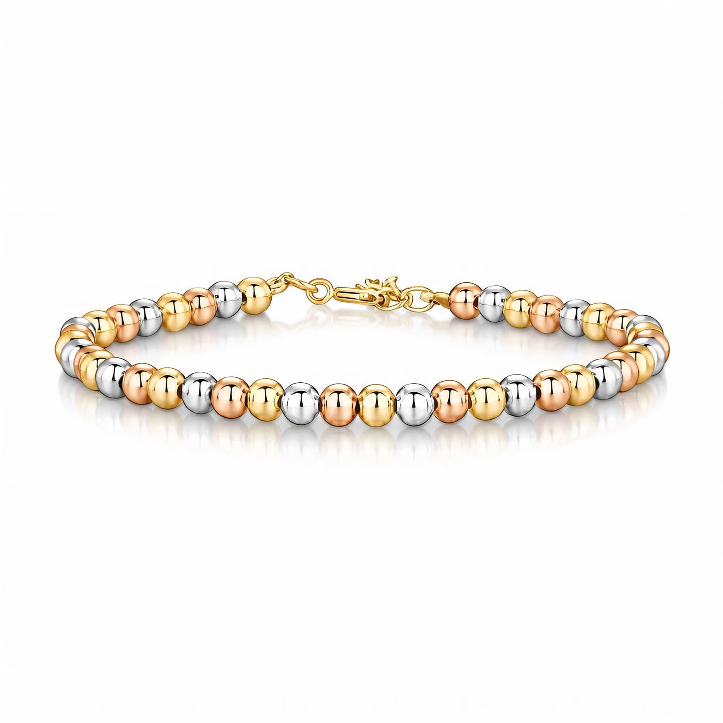 PULSERA "BICOLOR" DE ACERO BAÑADA EN ORO DE 18 QUILATES