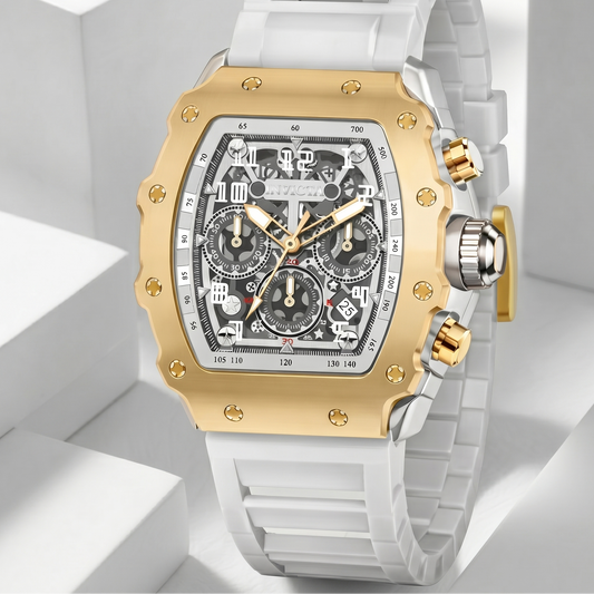 Invicta Racing Gold Rush - Nitro Gen Men's Watch 43mm, White (69701)