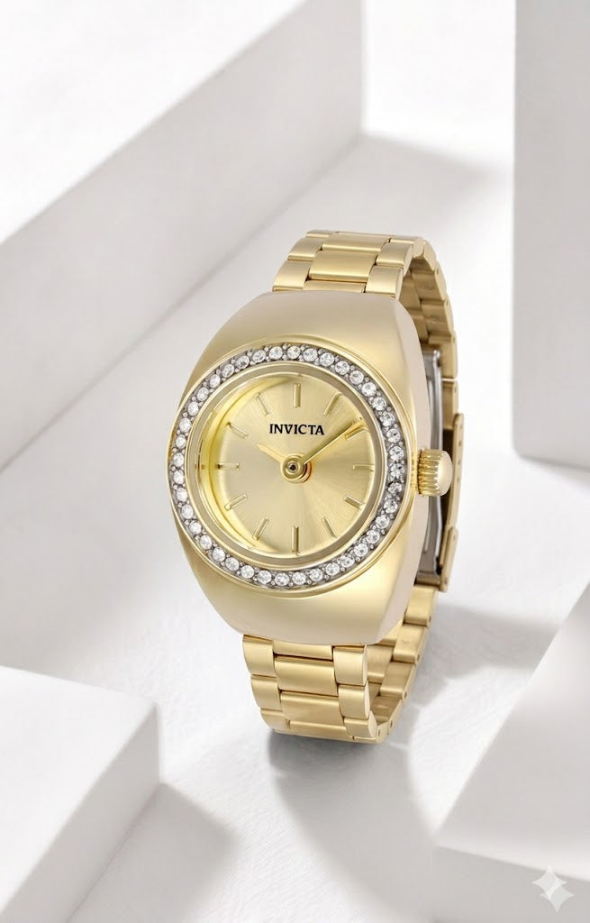Invicta Mini Angel Musearc Women's Ring Watch - 20mm, Gold (50641)