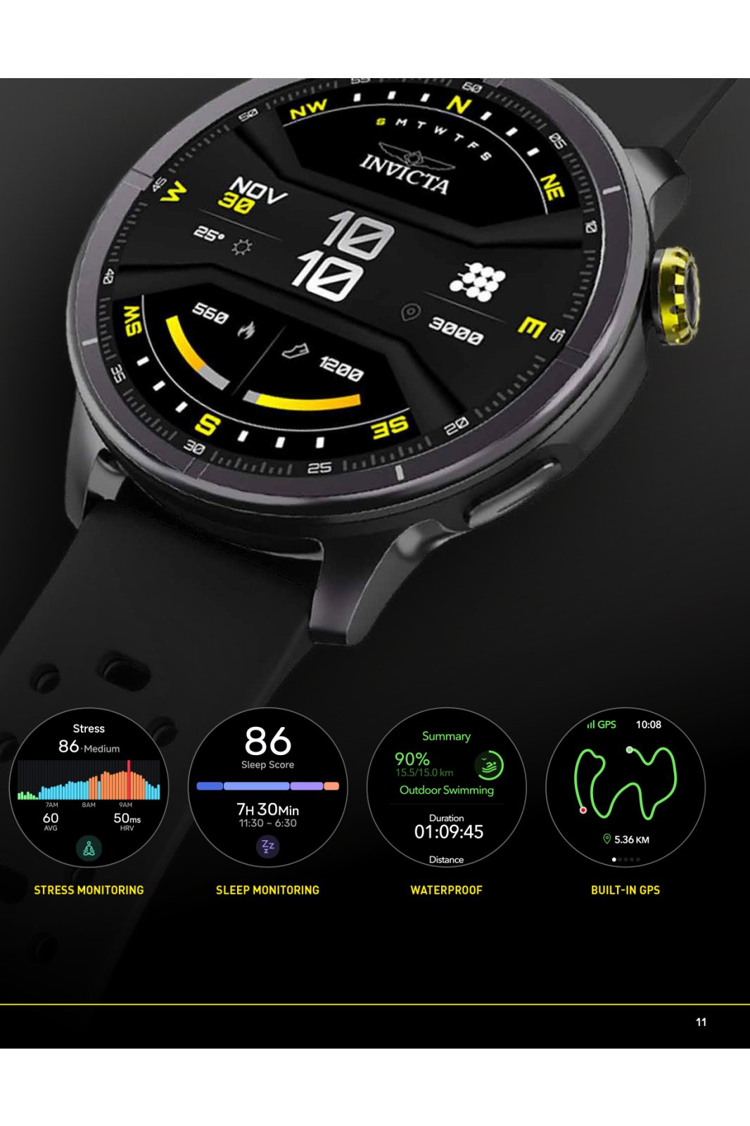 Invicta I-Tech Racing Limited Edition Watch - 58mm, Black (ITECH-011)